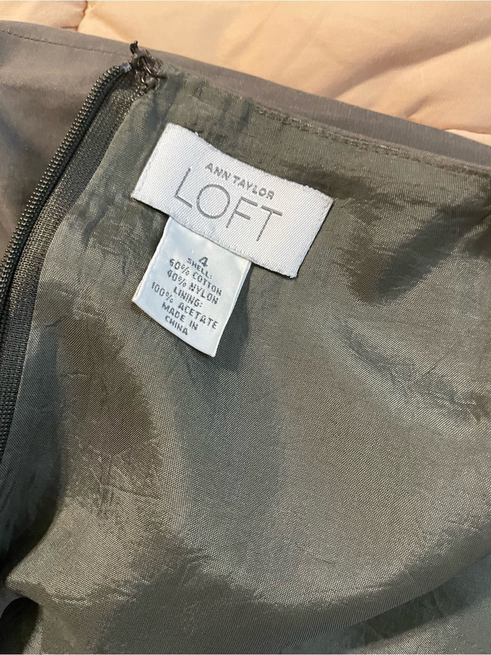 LOFT Silver-Gray A-Line Skirt